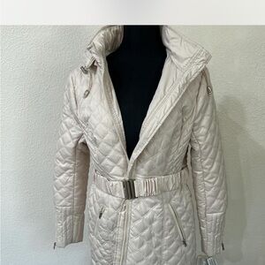 bebe Quilted Beige Puffer Jacket